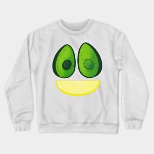 avocados with lemon slice smile Crewneck Sweatshirt